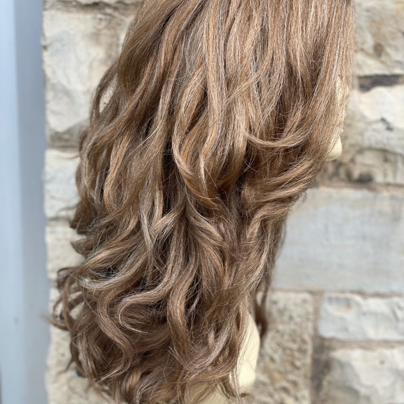 SALE Thick blonde mix sidepart swisslace wig waves main image 6